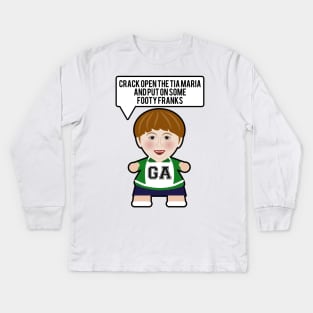 Sharon - Tia Maria and Footy Franks Kids Long Sleeve T-Shirt